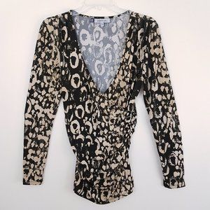 Jennifer Lopez Faux Wrap Top, Long Sleeves